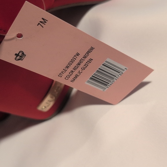 Juicy Couture Red and White Heeled Sandals - Picture 11 of 11